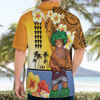 Happy Lei Day Hawaiian Shirt Hula Male Dancer Polynesian Flower Kakau Pattern LT03 - Polynesian Pride