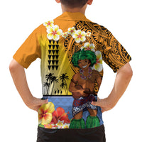Happy Lei Day Hawaiian Shirt Hula Male Dancer Polynesian Flower Kakau Pattern