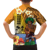 Happy Lei Day Hawaiian Shirt Hula Male Dancer Polynesian Flower Kakau Pattern LT03 - Polynesian Pride