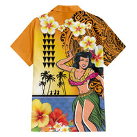 Happy Lei Day Hawaiian Shirt Hula Girl Polynesian Flower Kakau Pattern LT03 - Polynesian Pride