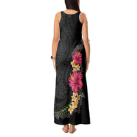 Hawaiian Plumeria and Hibiscus Tank Maxi Dress Colorful Style LT03 - Polynesian Pride