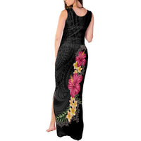 Hawaiian Plumeria and Hibiscus Tank Maxi Dress Colorful Style LT03 - Polynesian Pride