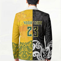 Aotearoa New Zealand And Australia Basketball Custom Blazer Maori Tribal Tattoo And Aboriginal Dot Art Heritage