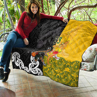 Aotearoa New Zealand And Australia Basketball Custom Quilt Maori Tribal Tattoo And Aboriginal Dot Art Heritage
