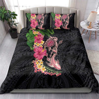 Hawaiian Tropical Plants Turtle and Shark Bedding Set Polynesian Art Tattoo LT03 - Polynesian Pride