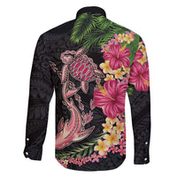 Hawaiian Tropical Plants Turtle and Shark Family Matching Mermaid Dress and Hawaiian Shirt Polynesian Art Tattoo