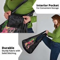 Hawaiian Tropical Plants Turtle and Shark Grocery Bag Polynesian Art Tattoo