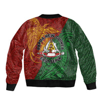 Papua New Guinea East Sepik Province Bomber Jacket Tribal Crocodile Birds of Paradise Melanesian Tattoo