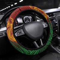 Papua New Guinea East Sepik Province Steering Wheel Cover Tribal Crocodile Birds of Paradise Melanesian Tattoo