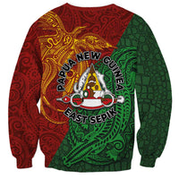 Papua New Guinea East Sepik Province Sweatshirt Tribal Crocodile Birds of Paradise Melanesian Tattoo