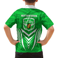 Kimbe Cutters Rugby Family Matching Short Sleeve Bodycon Dress and Hawaiian Shirt Papua New Guinea Polynesian Tattoo Green Version LT03 - Polynesian Pride