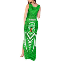 Kimbe Cutters Rugby Tank Maxi Dress Papua New Guinea Polynesian Tattoo Green Version LT03 - Polynesian Pride