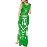 Custom Kimbe Cutters Rugby Tank Maxi Dress Papua New Guinea Polynesian Tattoo Green Version LT03 - Polynesian Pride