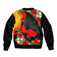 Hawaii Maui Island Bomber Jacket Maui Map With Tropical Forest Sunset Vibe LT03 - Polynesian Pride