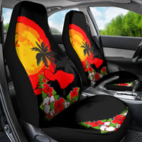 Hawaii Maui Island Car Seat Cover Maui Map With Tropical Forest Sunset Vibe LT03 - Polynesian Pride