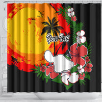 Custom Hawaii Maui Island Shower Curtain Maui Map With Tropical Forest Vintage Style LT03 - Polynesian Pride