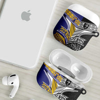 Rugby Niue and Aotearoa AirPods Case Hiapo with Maori Moko Tribal Heritage Tattoos - Polynesian Pride