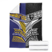 Rugby Niue and Aotearoa Blanket Hiapo with Maori Moko Tribal Heritage Tattoos - Polynesian Pride