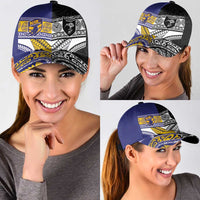 Niue and Aotearoa Rugby Classic Cap Hiapo with Maori Moko Tribal Heritage Tattoos - Polynesian Pride