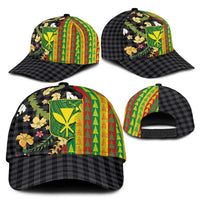 Hawaiian Tropical Plants Lei Classic Cap Kanaka Maoli Tribal with Palaka Motifs LT03 - Polynesian Pride