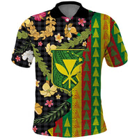 Hawaiian Tropical Plants Lei Polo Shirt Kanaka Maoli Tribal with Palaka Motifs LT03 Multicolor - Polynesian Pride