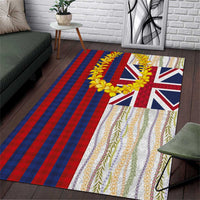 Hawaiian Tropical Plants Lei Area Rug National Flag Style LT03 Multicolor - Polynesian Pride