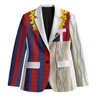 Hawaiian Tropical Plants Lei Blazer National Flag Style LT03 Unisex Multicolor - Polynesian Pride