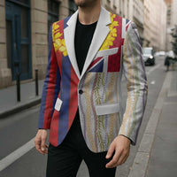 Hawaiian Tropical Plants Lei Blazer National Flag Style LT03 - Polynesian Pride