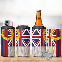 Hawaiian Tropical Plants Lei 4 in 1 Can Cooler Tumbler National Flag Style LT03 - Polynesian Pride