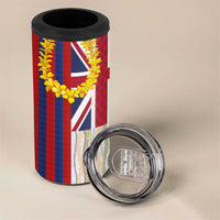 Hawaiian Tropical Plants Lei 4 in 1 Can Cooler Tumbler National Flag Style LT03 - Polynesian Pride