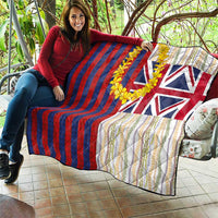 Hawaiian Tropical Plants Lei Quilt National Flag Style LT03 - Polynesian Pride