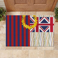 Hawaiian Tropical Plants Lei Rubber Doormat National Flag Style LT03 Multicolor - Polynesian Pride