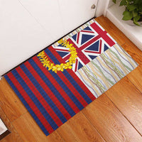 Hawaiian Tropical Plants Lei Rubber Doormat National Flag Style LT03 - Polynesian Pride