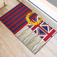 Hawaiian Tropical Plants Lei Rubber Doormat National Flag Style LT03 - Polynesian Pride