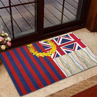Hawaiian Tropical Plants Lei Rubber Doormat National Flag Style LT03 - Polynesian Pride