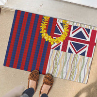 Hawaiian Tropical Plants Lei Rubber Doormat National Flag Style LT03 - Polynesian Pride