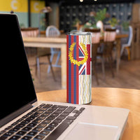 Hawaiian Tropical Plants Lei Skinny Tumbler National Flag Style LT03 - Polynesian Pride