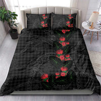 Hawaiian Kakau Art Bedding Set Taro Leaves with Ohia Lehua and Pakala Pattern LT03 - Polynesian Pride