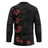 Hawaiian Kakau Art Hockey Jersey Taro Leaves with Ohia Lehua and Pakala Pattern LT03 - Polynesian Pride