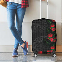 Hawaiian Kakau Art Luggage Cover Taro Leaves with Ohia Lehua and Pakala Pattern LT03 - Polynesian Pride
