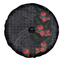 Hawaiian Kakau Art Spare Tire Cover Taro Leaves with Ohia Lehua and Pakala Pattern LT03 - Polynesian Pride
