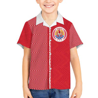 Custom Tahiti Football-Iron Warriors Family Matching Off Shoulder Maxi Dress and Hawaiian Shirt