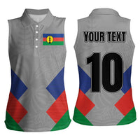 Custom New Caledonia-The Kagus Women Sleeveless Polo Shirt
