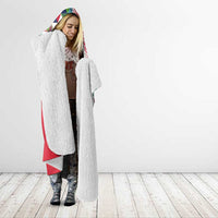 Hawaiian Floral Kakau Tropical Leaves-Sporty Style Hooded Blanket