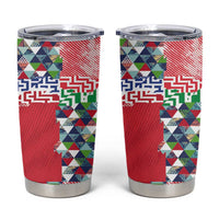 Hawaiian Floral Kakau Tropical Leaves-Sporty Style Tumbler Cup