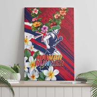 Hawaii Runner-Kakau Art with Lei and Plumeria Canvas Wall Art