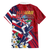 Hawaii Runner-Kakau Art with Lei and Plumeria Family Matching Off The Shoulder Long Sleeve Dress and Hawaiian Shirt