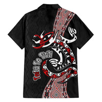 Aotearoa Toitu Te Tiriti Taniko Family Matching Long Sleeve Bodycon Dress and Hawaiian Shirt Maori Taniwha Haka - Honour the Treaty