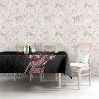 Aotearoa Toitu Te Tiriti Taniko Tablecloth Maori Taniwha Haka - Honour the Treaty