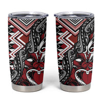 Aotearoa Maori Moko Art with Taniko Half Style Tumbler Cup